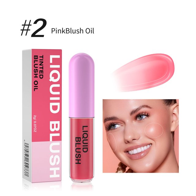 Color Changing Oil Green Liquid Oil For Cheeks Natural Blusher Finish Reacts To Your Skin'S Ph For A Customized Look Blendable Long Wearing 2Ml,Pink Makeup White Blusher