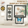 thumbnail image 6 of Uxcell 4Pcs Floating Display Case, 4.3 Inch Plastic Challenge Coin Display Stand Holder Frames Transparent PE Jewelry Storage Box for Necklace Medal Medallion Stamps, Orange/White, 6 of 6