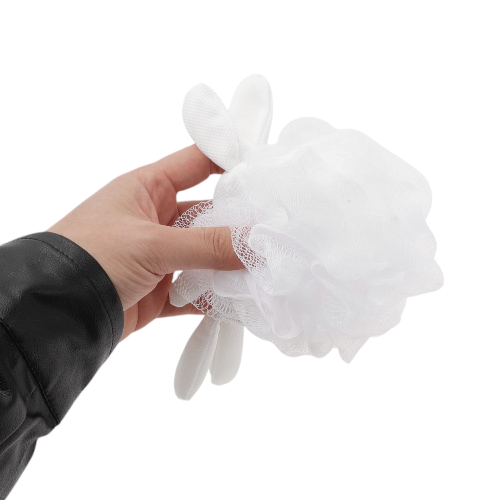 Unique Bargains 1pc Rabbit-shaped Bath Shower Loofah Sponge White