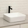 thumbnail image 3 of 19x15 Rectangle, White Ceramic - Resistant to Stains and Low Water Absorption - Above Counter Bathroom Installation - Easy Maintenance Sink and Faucet Combo, 3 of 6