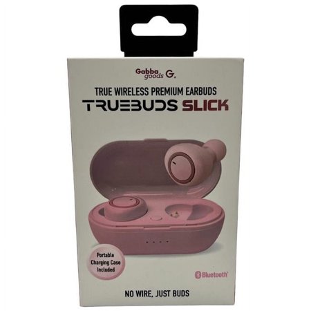 Kole Imports TrueBuds Slick True Wireless Bluetooth Earbuds with Charging Case, Blush
