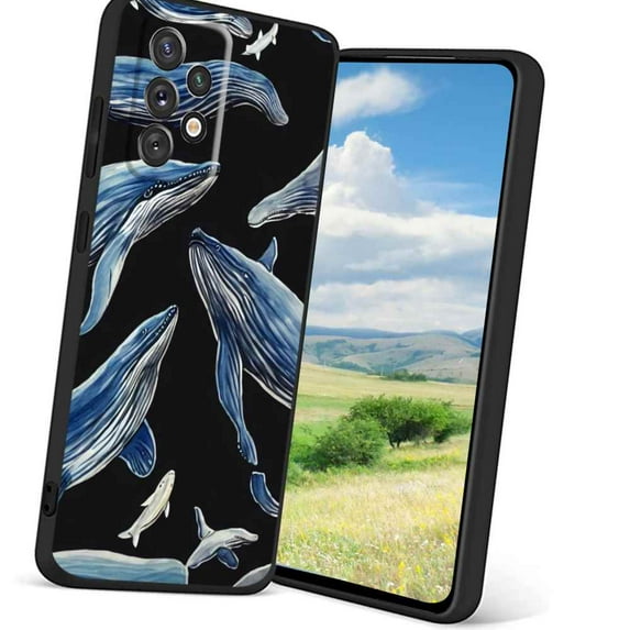 Compatible with Samsung Galaxy A32 5G Phone Case, Whales-0-3 Case Men Women, Flexible Silicone Shockproof Case for Samsung Galaxy A32 5G