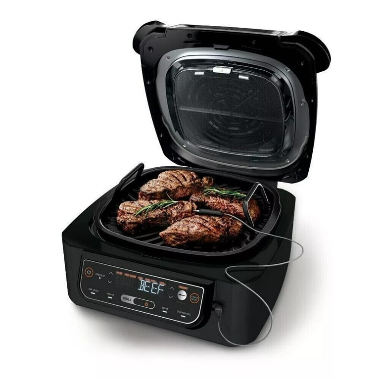 Restored Ninja Lg451bk Foodi 5 in 1 Indoor 4qt Electric Grill with Air Fry Black Certified Refurbished