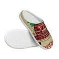thumbnail image 3 of Fotbe Christmas Vintage Red Truck Pattern Women's Fuzzy Curly Fur Memory Foam Loafer Slippers Indoor Outdoor Slippers Winter Home Shoes-44/45, 3 of 7