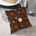 thumbnail image 6 of Square Throw Pillow Covers with Core, Hollyhock Christmas Graffiti Pillows for Sofa Beds, 16"x16", 6 of 9