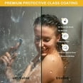 thumbnail image 6 of Senfot Double Sliding Glass Shower Door 72x48 Inch 8mm Tempered Glass with Easy-Clean Coating Smooth Rollers Frameless Shower Door for Bathroom Silver, 6 of 8