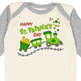 thumbnail image 4 of Inktastic Happy St. Patrick's Day Shamrock Train Boys or Girls Long Sleeve Baby Bodysuit, 4 of 5
