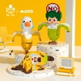 thumbnail image 3 of NWJ Mini Character Building Blocks Set – DIY Banana & Goose Cartoon Brick Models, Funny Desktop Decor & Gift Toy for Kids, 3 of 5