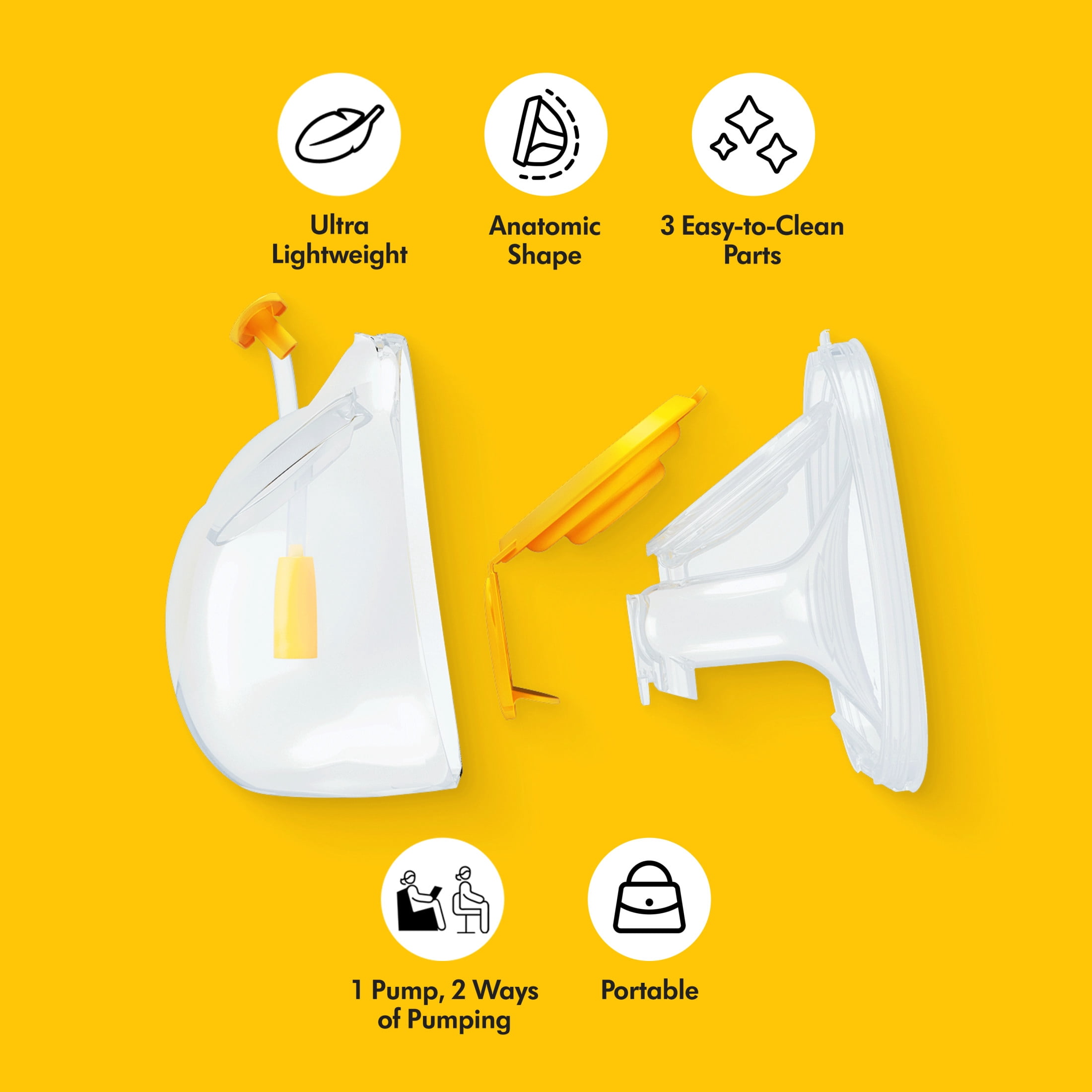 Medela Hands-free Collection Cups, Compatible with Freestyle Flex, Pump in Style with MaxFlow, and Swing Maxi Breast Pumps, 1 set of 2 cups