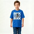 thumbnail image 2 of Boys Graphic T-Shirt Extreme BMX Bike Stunt Silhouette Kids Tees 100% Cotton Tops Ages 4-13Y, 2 of 4
