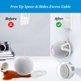 thumbnail image 3 of PlusAcc para HomePod Mini soporte de pared – Soporte compatible con Homepod Mini sin sonido silenciado con gestión de cables Accesorios de ahorro de espacio para Home Pod Mini (blanco), 3 of 6