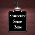 thumbnail image 2 of Scarecrow Scare Zone BLACK Aluminum Composite Sign 20''x24'', 2 of 9