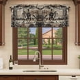 thumbnail image 6 of 2 Pack Valances for Window, Brown Western Farmhouse Short Curtains for Kitchen Bedroom Living Room, Vintage Cowboys Cactus Rod Pocket Small Window Treatment Valance Drapes 42 x 12 Inch, 6 of 8
