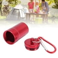 thumbnail image 1 of Keychain Container, Rubber O Rings Small Storage Tube Whistle Rope Lightweight Design Aluminum Alloy Sturdy and Lasting  for Travel for Hooks Cables Seasonings Black,Red,Silver, 1 of 7