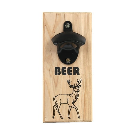 

for Creative Fridge Wall Mounted Beer Bottle Opener with Magnetic Cap Catcher Vintage Magnets Refrigerator Mount Home Bar Decoration Fathers Day Gifts
