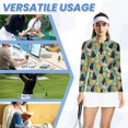 thumbnail image 6 of Uorisanigo Black Cat Flower Women's Golf Shirt Size S Casual Breathable Hiking Running Workout Tops Relaxed Long Sleeve Quarter Zip Pullover for Women, 6 of 7