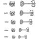thumbnail image 2 of Pair 925 silver earrings set Earrings silver earrings ladies, 2 of 5