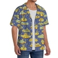 thumbnail image 4 of Cauagu Cartoon Submarines Men's Short Sleeve Button Down Hawaiian Shirt for Men Bowling Shirts Casual Summer Beach Shirt,Large, 4 of 6