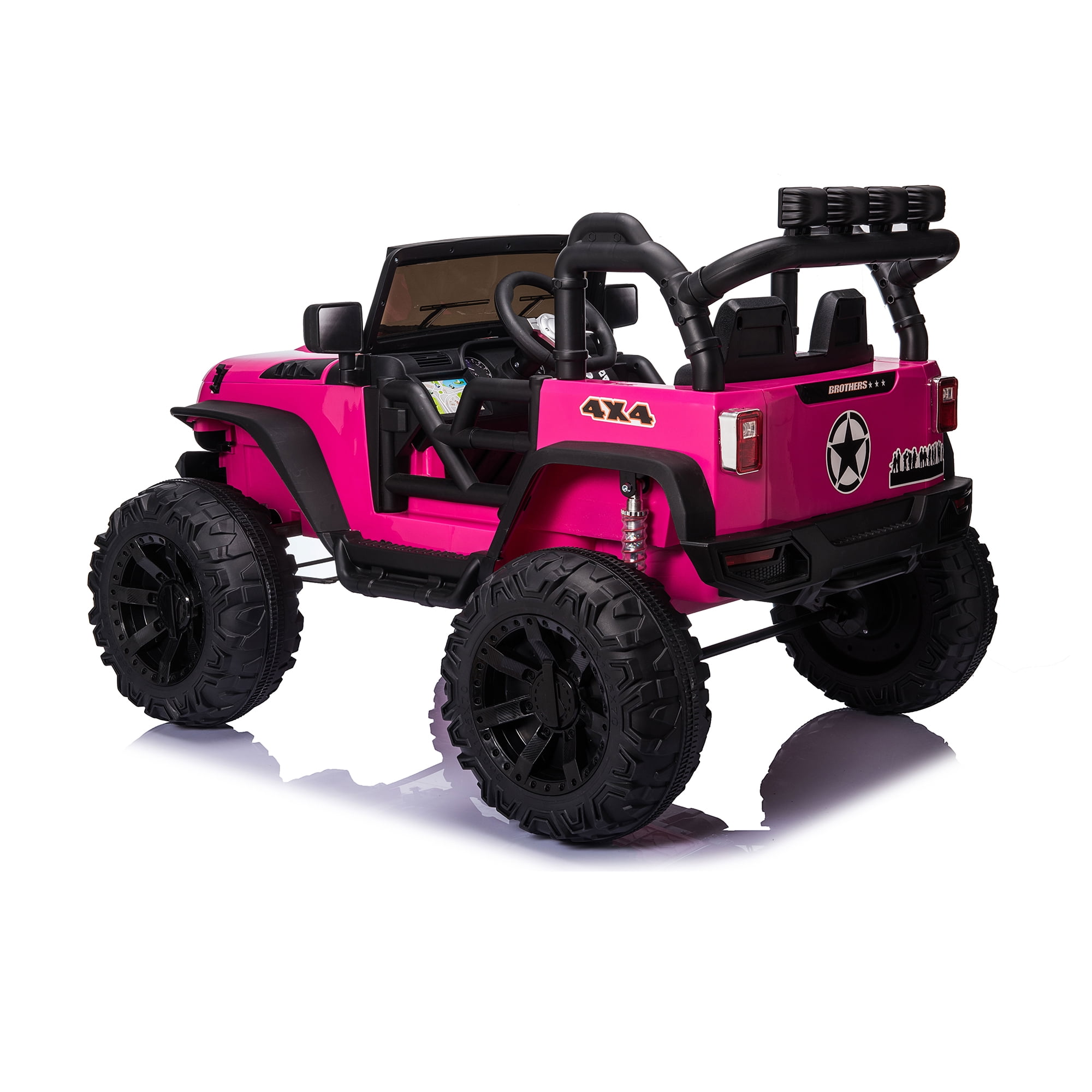 CIPACHO Double Drive Electron Kids Ride On Truck, 24V Battery Powered Toy Car with Spring Suspension, Remote Control, Purple CIPACHO Double Drive Electron Kids Ride On Truck, 24V Battery Powered Toy Car with Spring Suspension, Remote Control, Purple
