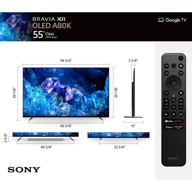 Sony BRAVIA XR, A80K, Smart TV OLED 4K