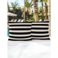 thumbnail image 6 of Outdoor Pillows Waterproof, Black Striped Bedding Throw Pillows with Insert for Couch Sofa Bed, Farmhouse Country Minimalist Cream Stripes 18x18 Inch Pillowcases Decorative Patio Pillow Set of 2, 6 of 8