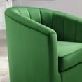 thumbnail image 6 of Modway Prospect Modern Performance Velvet Swivel Armchair in Emerald Green, 6 of 7