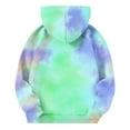 thumbnail image 4 of ATOGUTA Girls Fleece Lined Hoodie Size 5T-15 Thick Graphic Tie Dye Sweatshirt with Pocket Cute Pullovers Tops Mint Green, 4 of 5