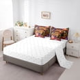 thumbnail image 5 of Homewish Jungle Wildlife Cheetah 7-Piece Twin Bedding Sets,Retro Rustic Flower Bedding Comforter Set,Pink Orange Purple Sheet Sets For Teens,Ultra Soft Home Decor Reversible, 5 of 8