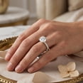 thumbnail image 5 of Rosec Jewels Lab Grown Diamond Engagement Ring 3 Ct - IGI Certified (E-VS1 Grade) - Diamond Solitaire Ring with Jewelry Box, 925 Sterling Silver, US 4.00, 5 of 8