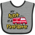 thumbnail image 3 of Inktastic My Aunt is a Firefighter with Fire Truck Boys or Girls Baby Bib, 3 of 4