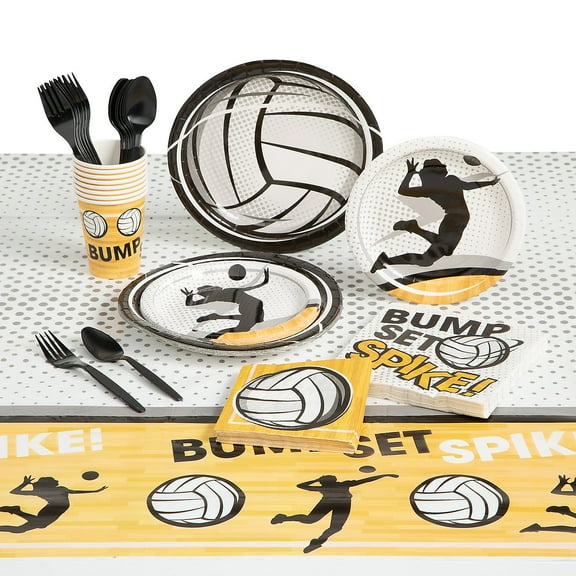 Fun Express Volleyball Party Tableware Kit for 24 Guests