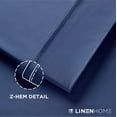 thumbnail image 4 of 100% Cotton Percale Sheets King Size, Dark Blue, Deep Pocket, 4 Piece - 1 Flat, 1 Deep Pocket Fitted Sheet and 2 Pillowcases, Crisp Cool and Strong Bed Linen, 4 of 7