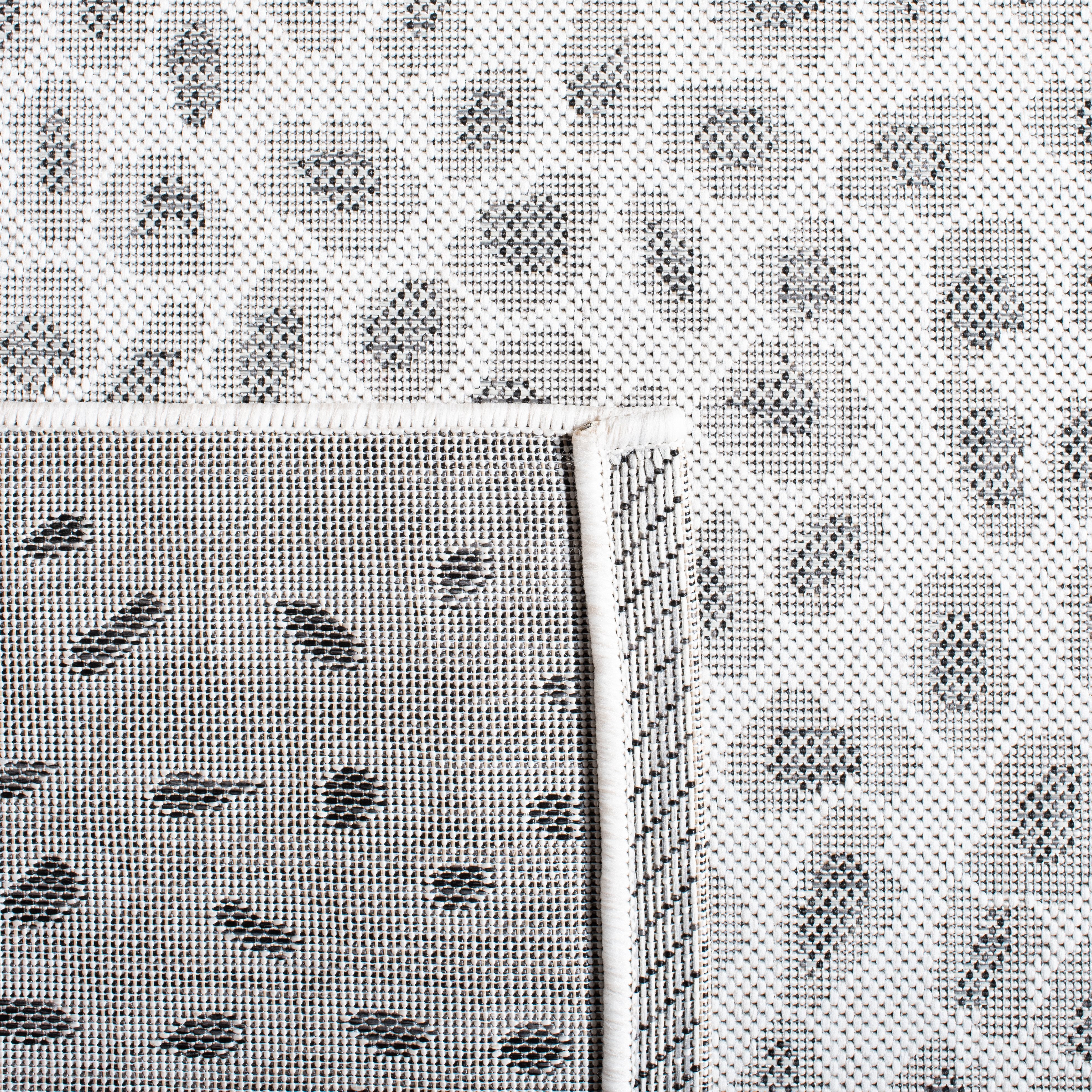 SAFAVIEH Courtyard Otis Spotted Indoor/Outdoor Area Rug, Ivory/Grey, 9' x 12'