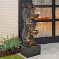 thumbnail image 5 of 6-Tiered Garden Water Fountains Large Outdoor Fountains and Waterfalls with Light for Patio Yard Porch Pool Decor, 5 of 7