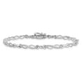 thumbnail image 4 of Auriga Fine Jewelry 925 Sterling Silver Rhodium Plated Diamond Bracelet 7 inch for Women, 4 of 6