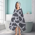 thumbnail image 6 of White and Black Of Leopard Print Hooded Bath Towel，60"x35" for Ages 3 To 12 Kids, Quick Dry Lightweight Soft Microfiber Hood Beach Towel Cover Up for Kids, 6 of 7