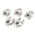 thumbnail image 1 of 5 Pcs Abrazadera de Clip de Cable de Acero Inoxidable Tono Plateado para Cuerda de Alambre de 10mm 25/64", 1 of 1