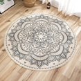 thumbnail image 1 of Cotton Area Rugs Washable Chic Bohemian Mandala Hand Woven  Rugs with Tassels Indoor Throw Area Rug for Living Room Kids Room 35.43”, 1 of 2