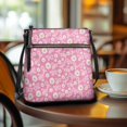 thumbnail image 3 of Eheartsgir Flowers Shoulder Bag Leather Crossbody Shoulder Purse for Women, Adjustable Strap Waterproof Ladies Crossbody Bag Stylish for Daily Life Daily Use, 3 of 7