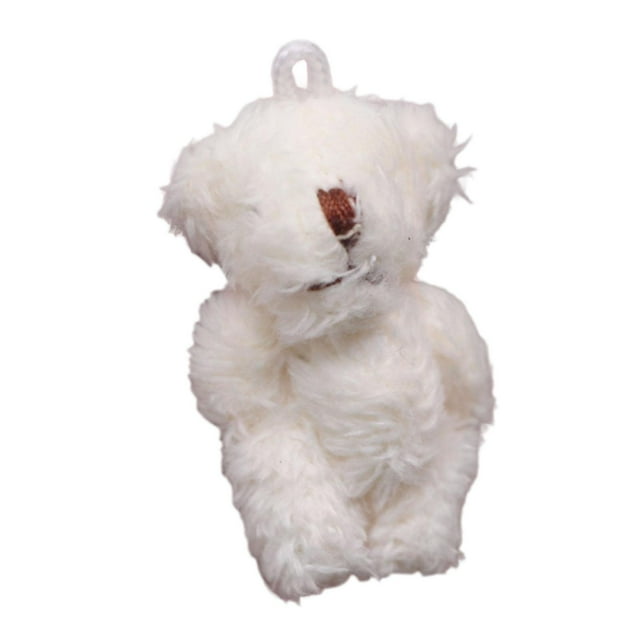 Decoración para casa de muñecas, muñeco de peluche en miniatura, escala 1/12, regalos de cumpleaños, sala de estar, Mini , cafeterías, recuerdo de oso beige