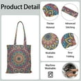 thumbnail image 5 of Abstract Mystic Mandala Reusable Fabric Tote - Large Capacity Washable Grocery Bag, 5 of 6