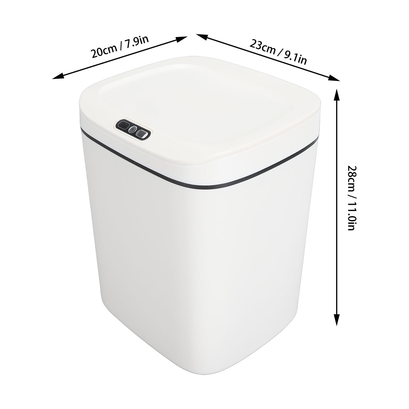 Poubelle Automatique Sans Contact - Grand Volume, étanche Anti-odeurs - Pour Cuisine, Salle De Bain, Bureau (27,5x21,5x21,5 Cm) - 10