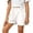 White, variant on Girls Elastic Waist Casual Shorts with Pockets for Outdoor Play and Daily Wear Attire Girl Clothes Shorts Girls Toddler Undershorts Girls