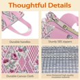 thumbnail image 4 of Pioneer Flower Floral Print Pattern Insulated Lunch Bag for Women & Adults,Large Portable Soft Cooler Lunch Bag,Thermal Food Storage Tote with Pearl Cotton,8.66L,8.75x5.75x9.5 Inch, 4 of 6