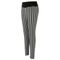 thumbnail image 3 of Pantalones de yoga Levantamiento de glúteos Leggings elásticos de cintura alta para mujer Blanco y negro para entrenamiento, 3 of 8