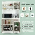thumbnail image 6 of Costway 4-Door 71'' Kitchen Buffet Pantry Storage Cabinet w/Hutch Adjustable Shelf White, 6 of 11