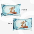 thumbnail image 2 of Fotbe dog surfing on surfboard Pattern Pillow Cases - Envelope Closure - Luxury, Extra Soft, Cooling Pillow Covers - Wrinkle, Fade, Stain Resistant-16"x24", 2 of 6