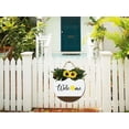 thumbnail image 3 of Welcome Lemon Door Sign Home Decor Round Wood Wreaths Wall Hanging Sign Farmhouse Porch Sign Front Door Decoration for Housewarming Gift All Seasons Holiday,12In, 3 of 5