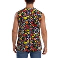 thumbnail image 4 of Pofeuu Spring And Summer Flowers Print Men's Muscle T-Shirt, Sleeveless, Muscle Tank, Classic Muscle Tee Top For Men Casual Sleeveless Muscle T-Shirt Trendy Clothes-Small, 4 of 7