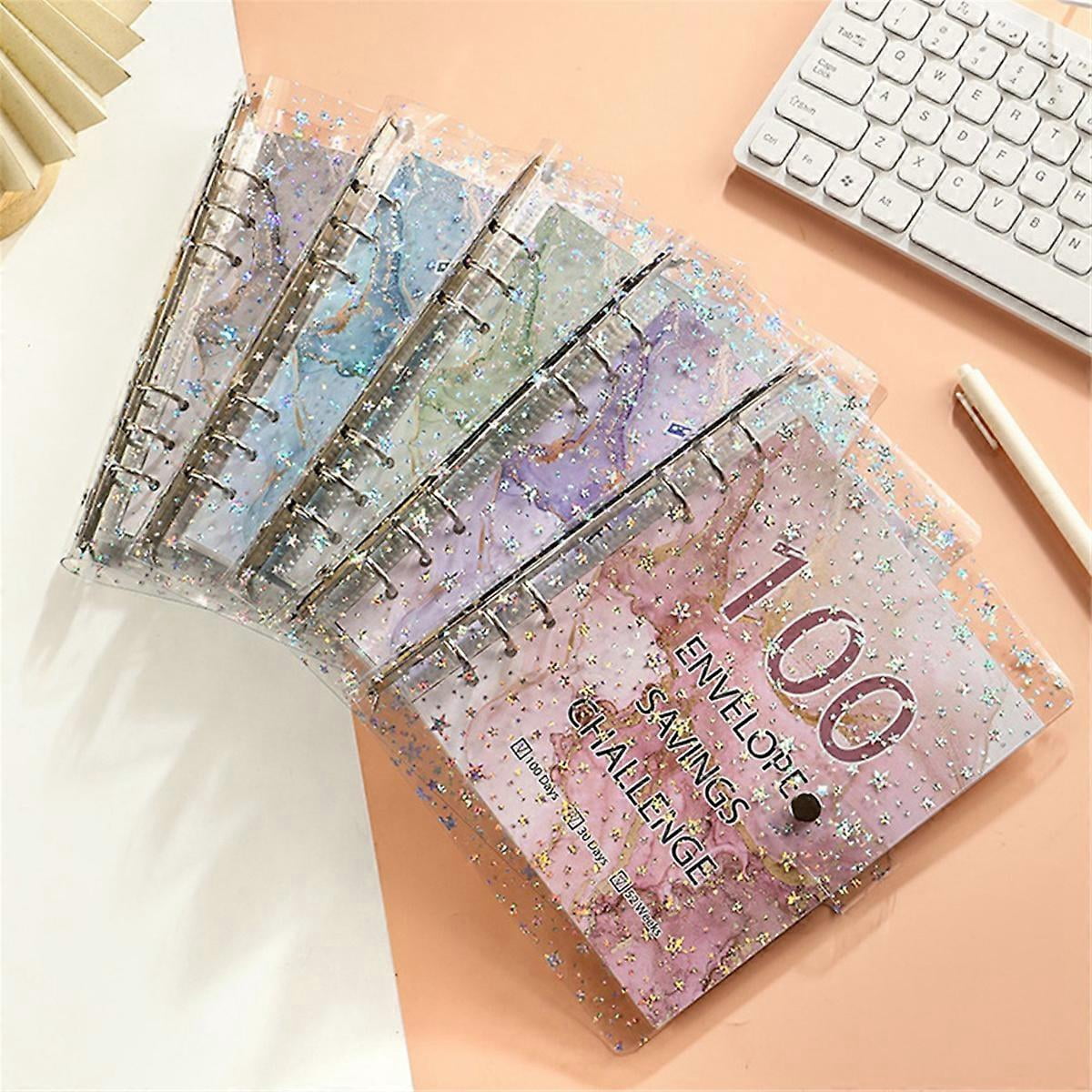 100 Envelope Challenge Binder Savings Binder for Save 5050 Pink
